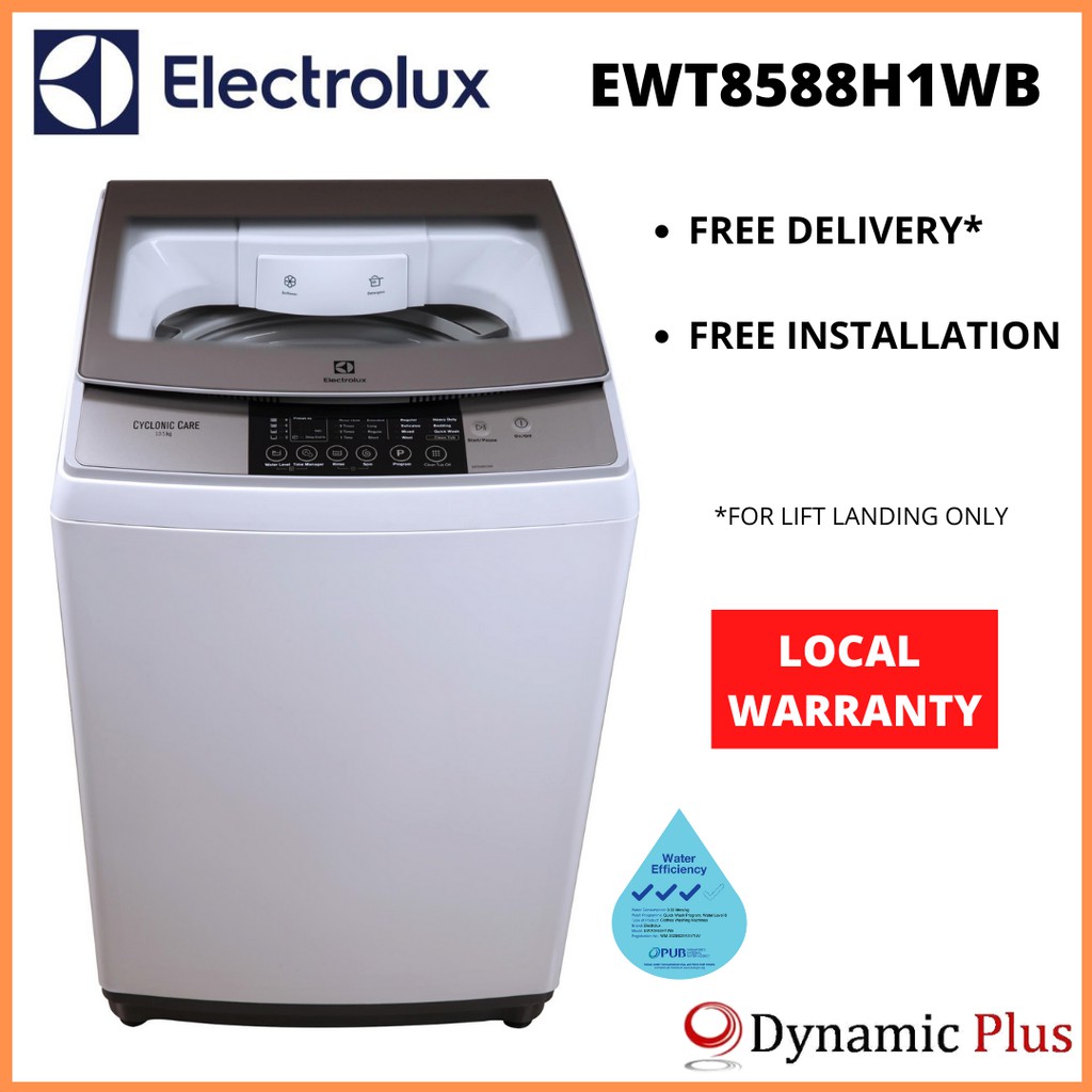 Electrolux EWT8588H1WB Cyclonic Care Top Load Washing Machine 8.5kg