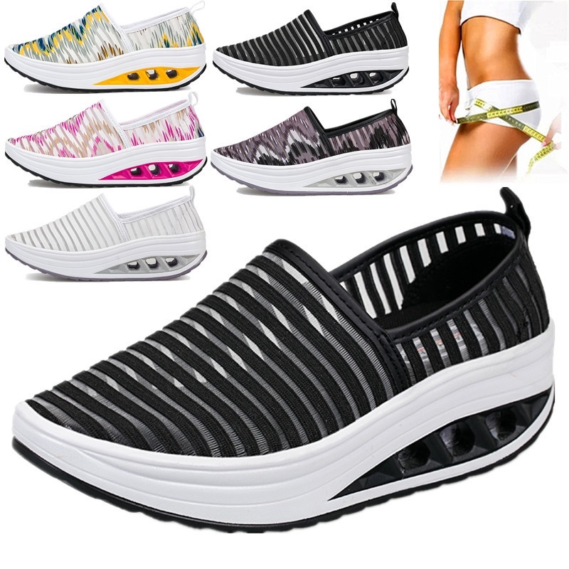 【TIPTOP】 ️Hot Sale ️ READY Kasut Woman Casual Wedges Sneaker Shape Ups