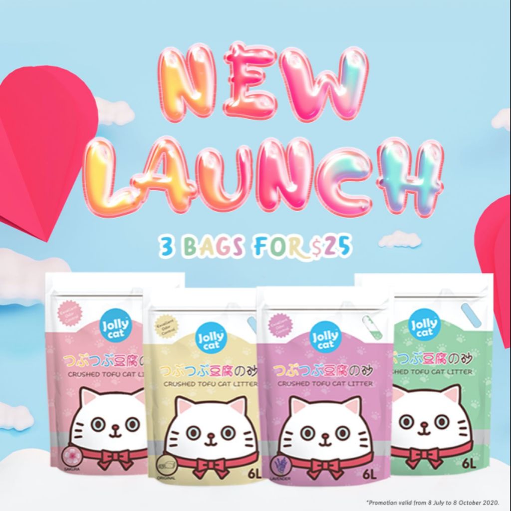 Jolly Cat Crushed Tofu Cat Litter 6L[Bundle of 3] Shopee Singapore