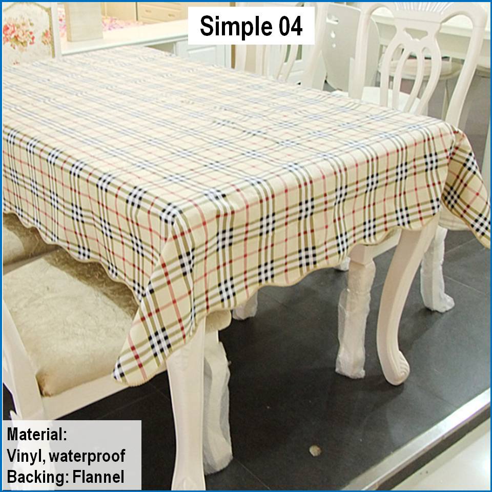 Vinyl With Lint Layer Table Cloth Pastoral cloth tablecloths Waterproof