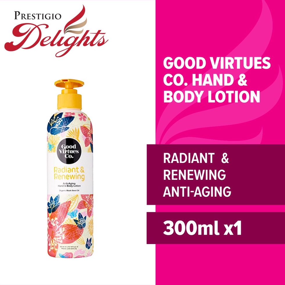 Good Virtues Co. Radiant and Renewing AntiAging Hand and Body Lotion 300ml (1225) Shopee