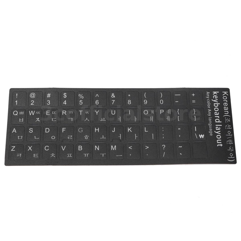 Korean Keyboard Sticker Printed In Korea Tight Transparent White