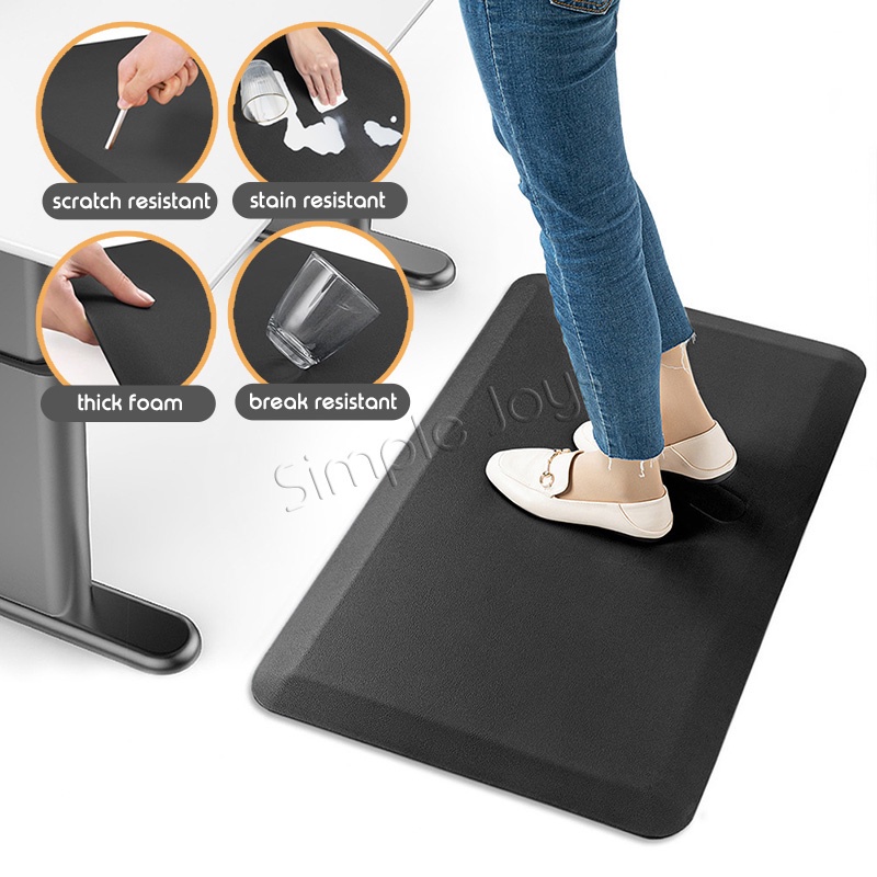 Ergonomic Anti Fatigue Floor Mat Cushioned For Kitchen Support Shopee