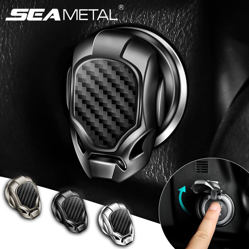 SEAMETAL Car Engine Button Cover Universal Engine Ignition Start Stop