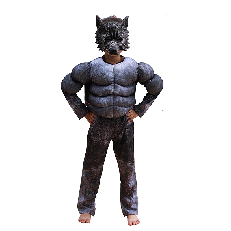 Van Helsing Kids Boys Cosplay Costumes Wolf Suits Performance Props