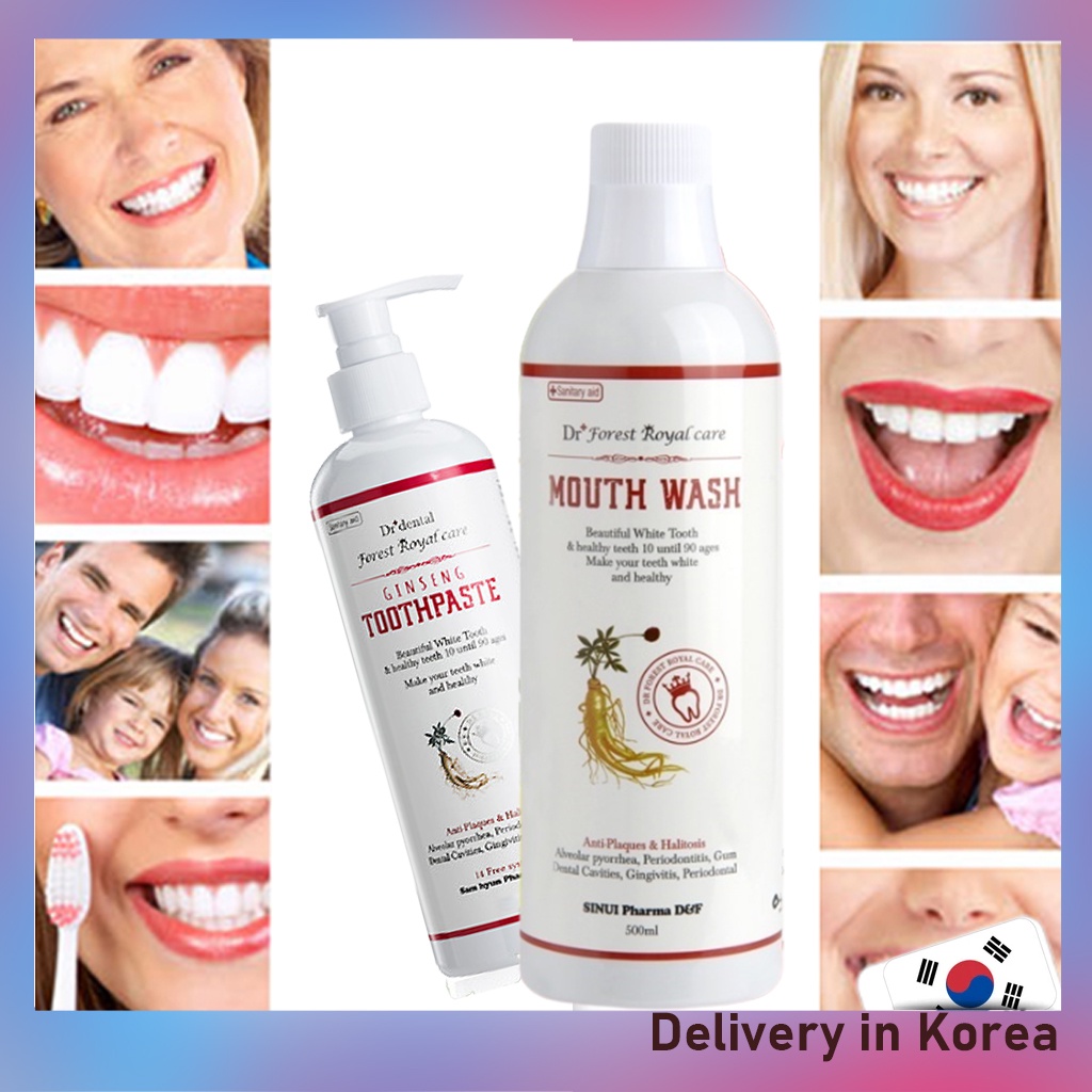 Dr.dental Forest Mouthwash Red Ginseng Extract/Red Ginseng Toothpaste