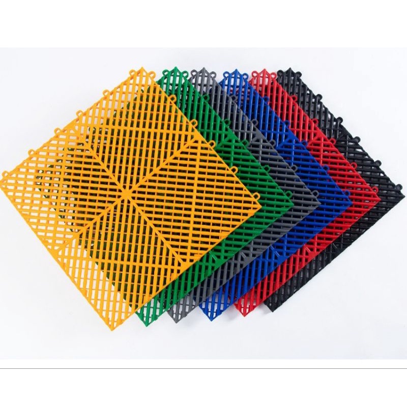 1.8 cm heavy duty industry car wash floor mat car wash floor drain plastic karpet kereta