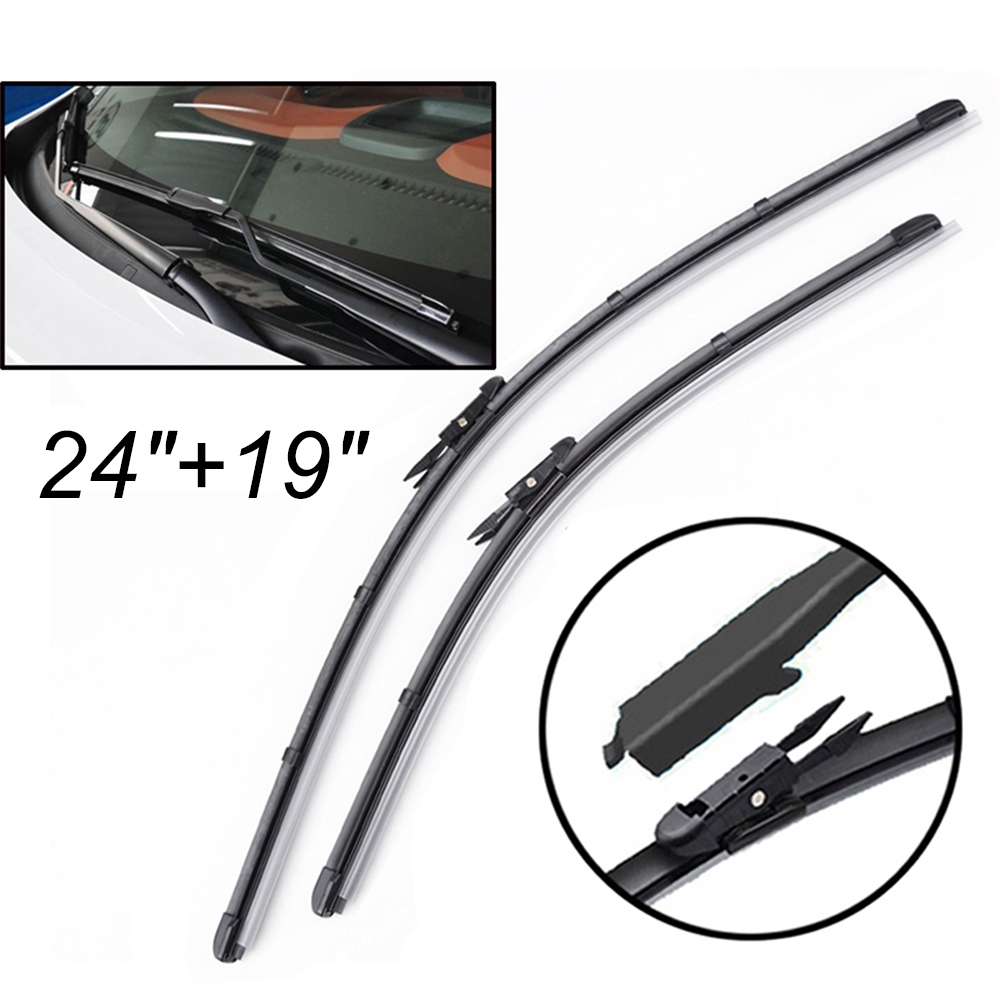 Pair 24"19" Front Windscreen Flat Wiper Blades For BMW F30 F31 F34 E90