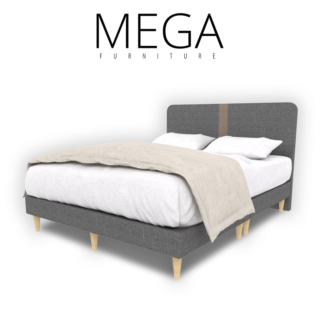 Dourado Grey Water Repellent Fabric Divan Bed Frame Single, Super Single, Queen, King Shopee