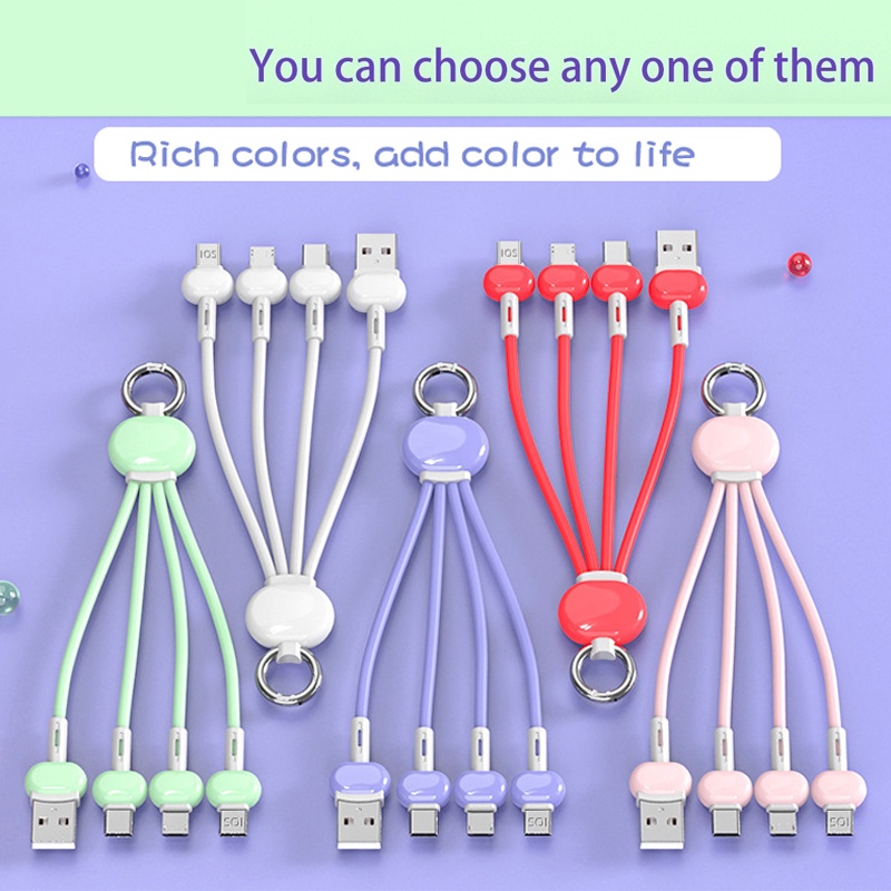 3.4A 3 In 1 Micro USB Type C Multi Charger Cable / Mobile Phone