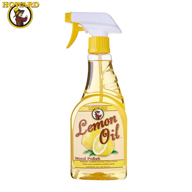 Howard Lemon Oil Spray 16oz Wood Polish and Cleaner for use on