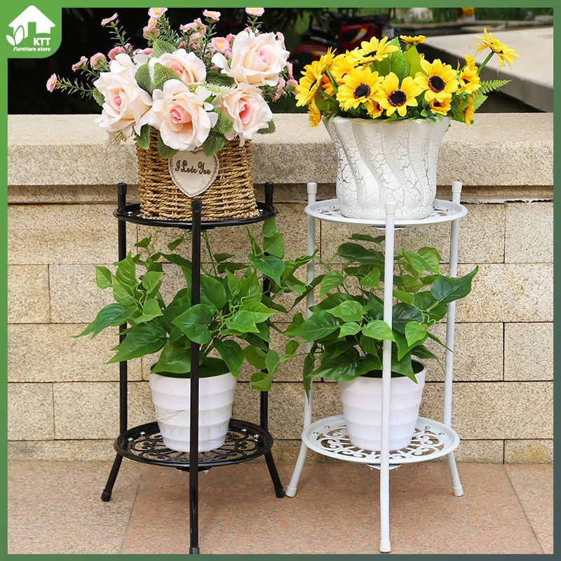 Flower stand wrought iron multilayer floor flower pot stand balcony