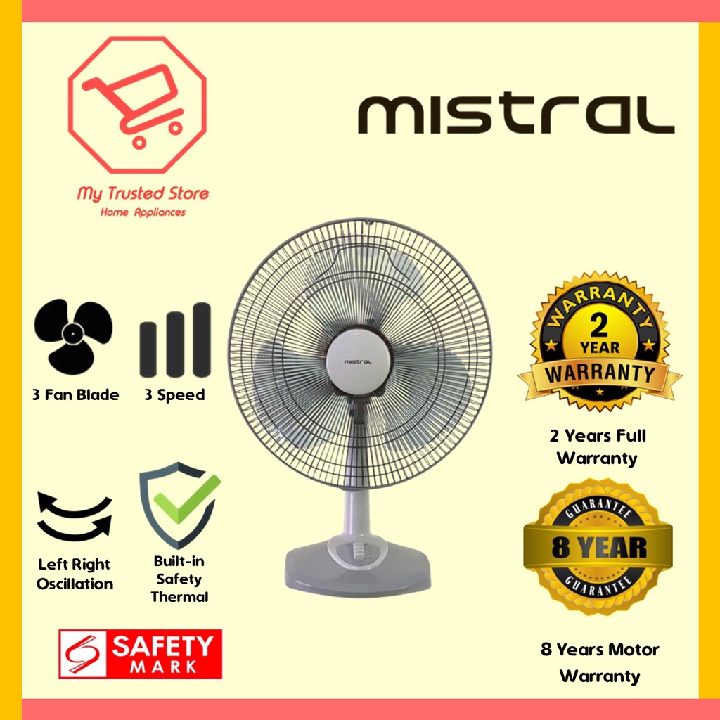 Mistral 16 Inch Desk Fan MTF1617SE Shopee Singapore