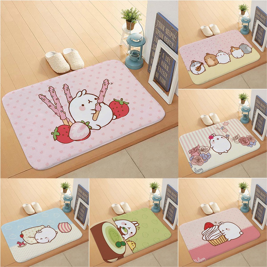 Corner creature Flannel carpet / home bedroom door mat antislip cloth