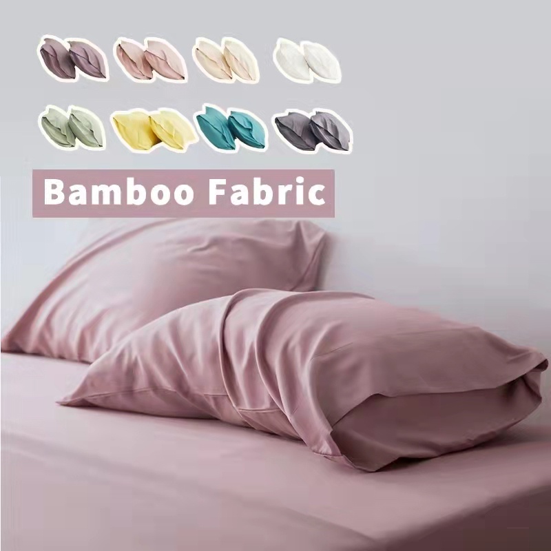 100 Bamboo Fiber Pillow Case 2PCS Super Soft Pillowcase Silky Smooth
