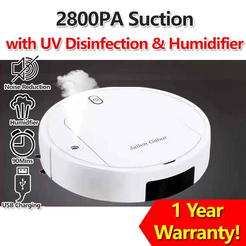 Automatic Cordless Smart Robot Vacuum Cleaner Humidifier Shopee Singapore