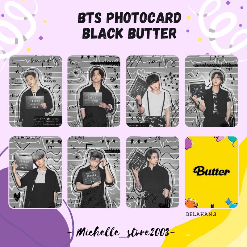 Photocard BTS BUTTER BLACK And PREMIUM Quality (unofficial) Shopee