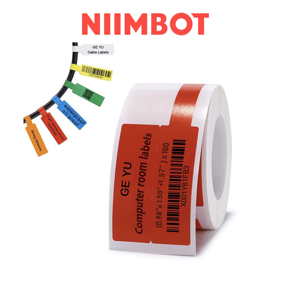 [for B21 B1 B3S] [Cable Series] NIIMBOT Cable Label Sticker Waterproof Thermal Wire Label Paper
