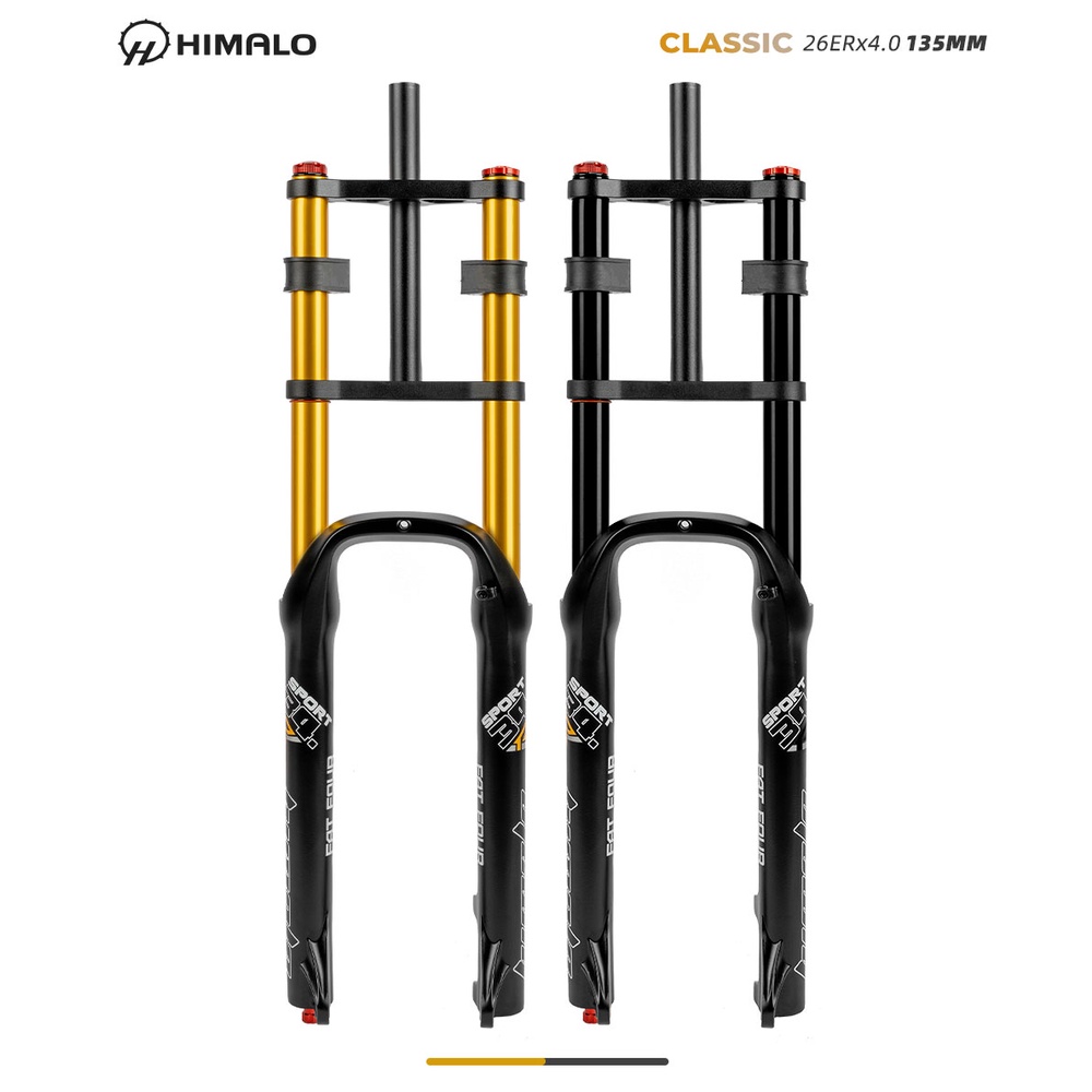 HIMALO Snow Fat Fork Air Suspension 26Inch Dual Crown Front Fork E Bike