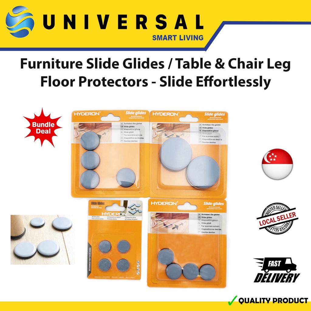 [SG SHOP SELLER] Furniture Slide Glides / Table & Chair Leg Floor