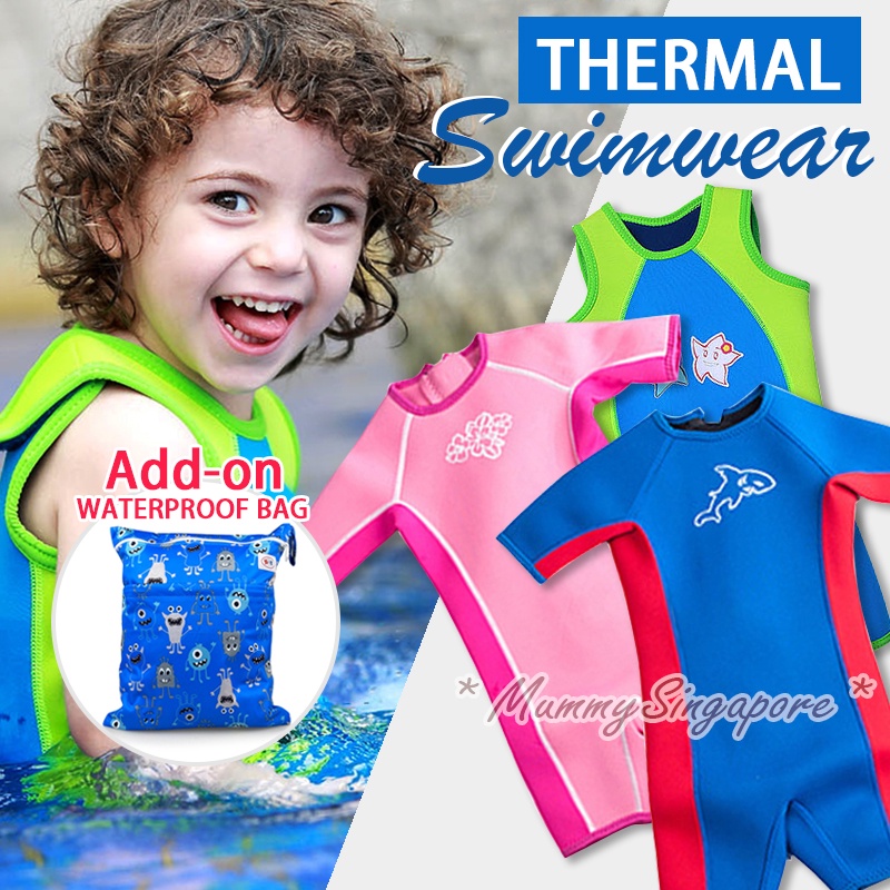Thermal swimwear kids Thermal swim suit Keep warm Snorkeling diving swim wear Shopee Singapore