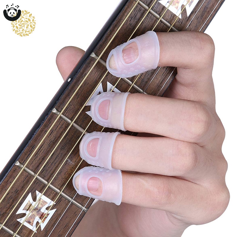 8Pcs/Set Silicone Finger Guards Guitar Fingertip Protectors For Ukulele