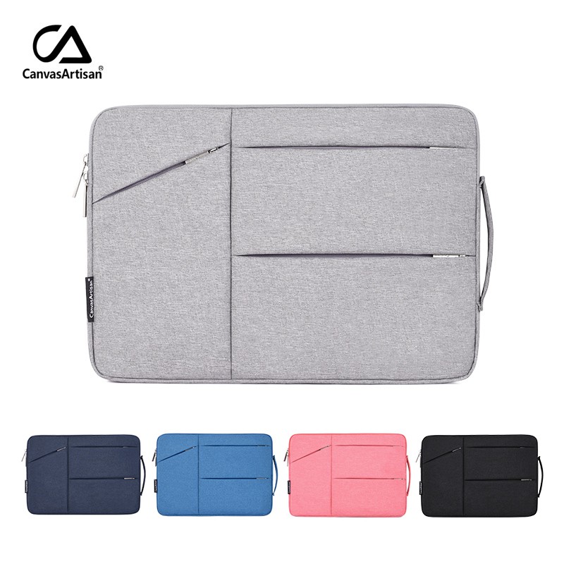 CanvasArtisan Multi Zipper Pocket Simple Style Laptop Bag with Handle