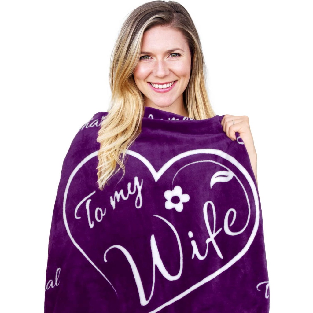 Gift blanket for wiferomantic anniversary gift, perfect for Mother's