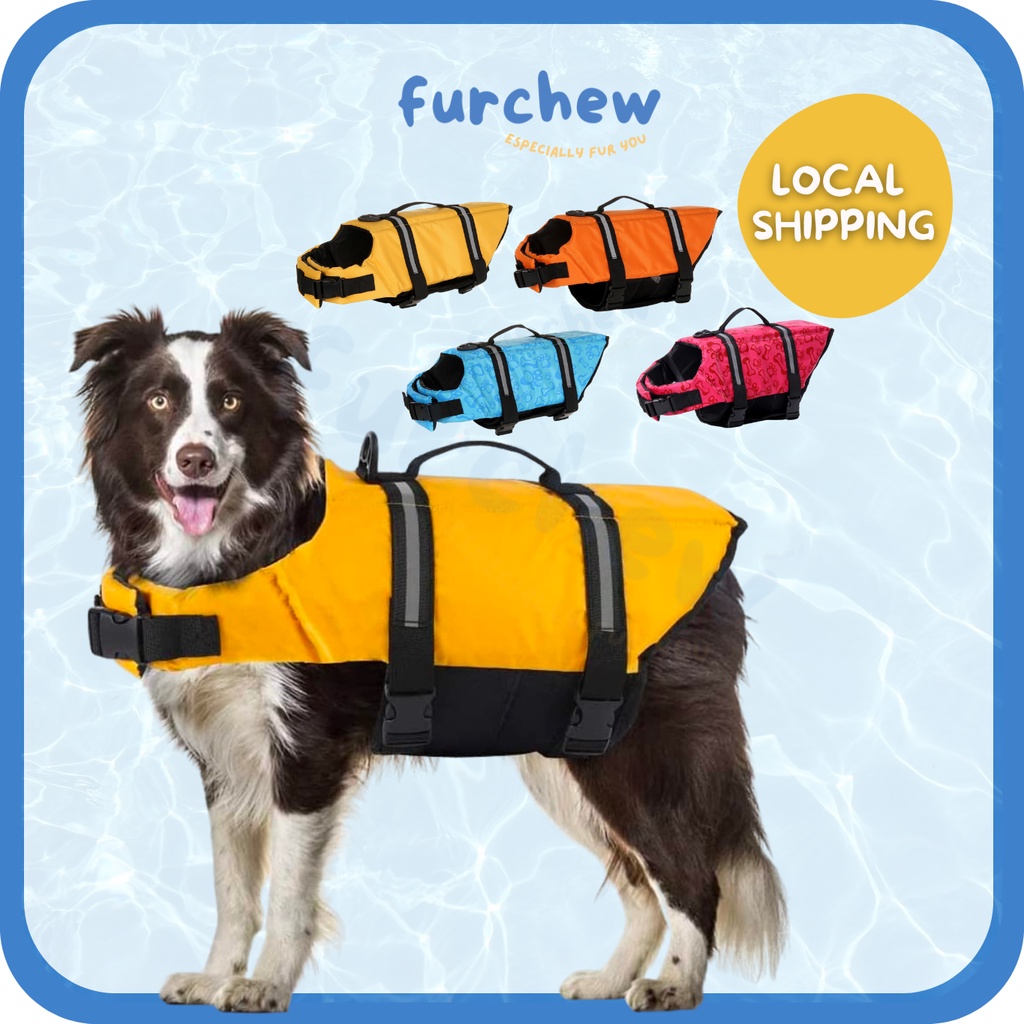 [SG] Pet Life Jackets Adjustable Swim Vest for Water Safety Pet