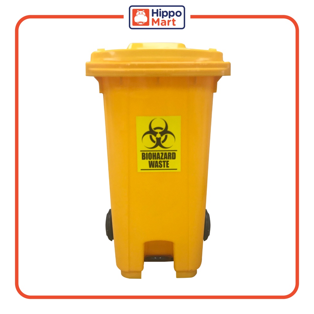 Biohazard Integrated Foot Pedal Waste Bin 240L [Multiple Colour