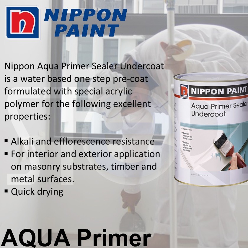 Nippon Aqua Primer Sealer Undercoat 5L Shopee Singapore