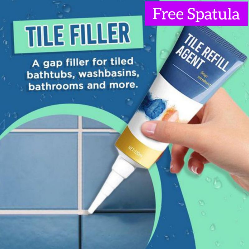 Gap Filler for Floor Tiling Grouts Waterproof Ceramic Tile Refill Filler Agent for Bathtub Basin