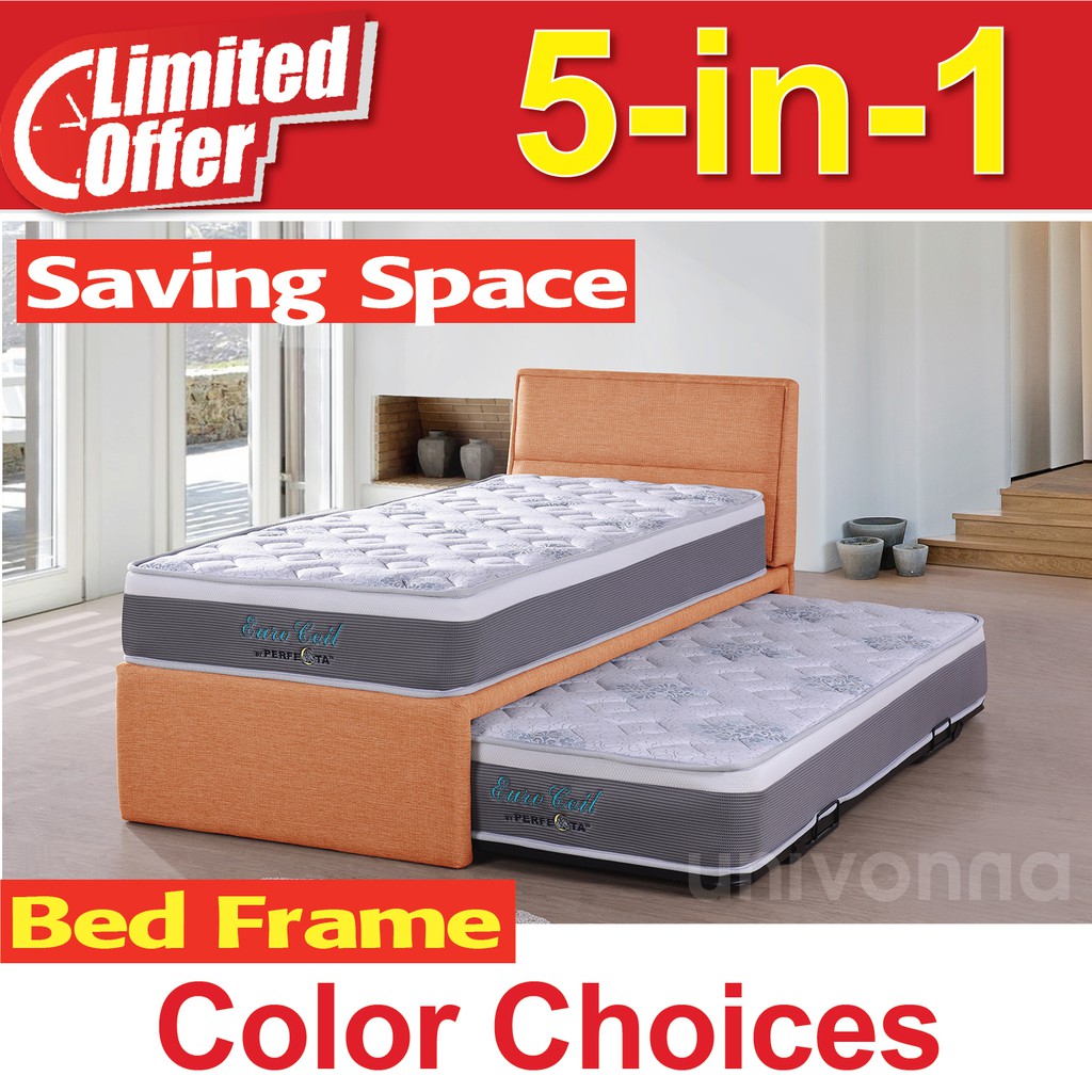 Pull Out Bed Single size 5 in 1 * Foldable Bed * Inlcuding Spring