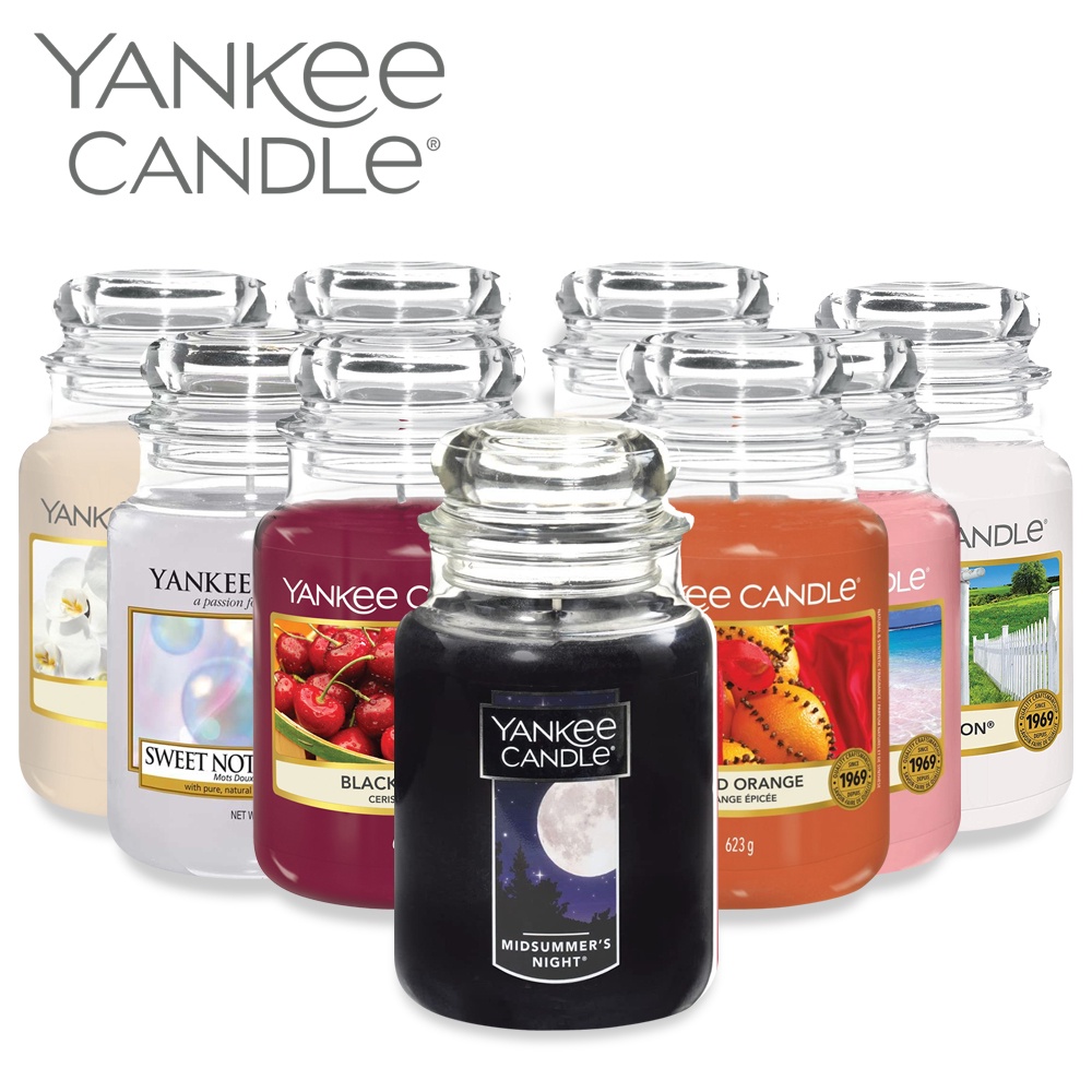 Yankee Candle Large Jar Votive Diffuser Warmer Clean Cotton Lemon Lavender Midsummer's Night