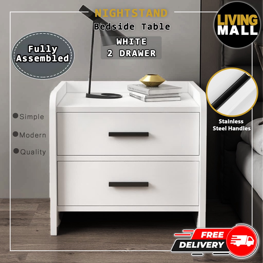 Living Mall Strongbird Modern Bedside Table Nightstands with Drawers