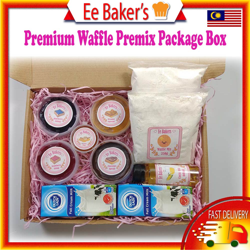 Premium Waffle Premix Package HALAL Crispy Mix DIY Set Mixing Powder