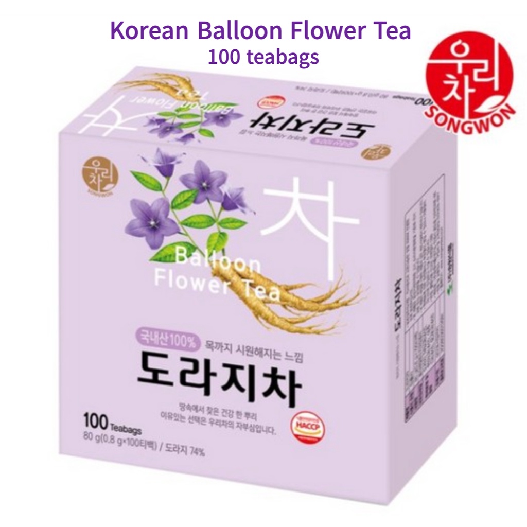 [SONGWON] Korean Balloon flower Tea 100 Tea Bags Large Capacity Tea