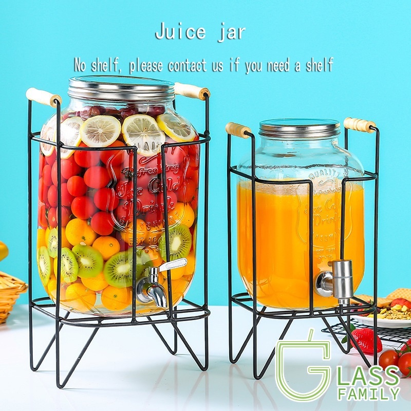 GF Glass Juice Jar Sparkling Wine Glass Jar Sealed Jar Homebrewed Juice