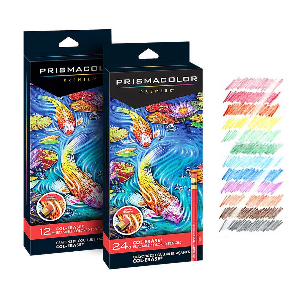 Prismacolor ColErase Colored Pencil Set of 12 / 24 Colour Erasable