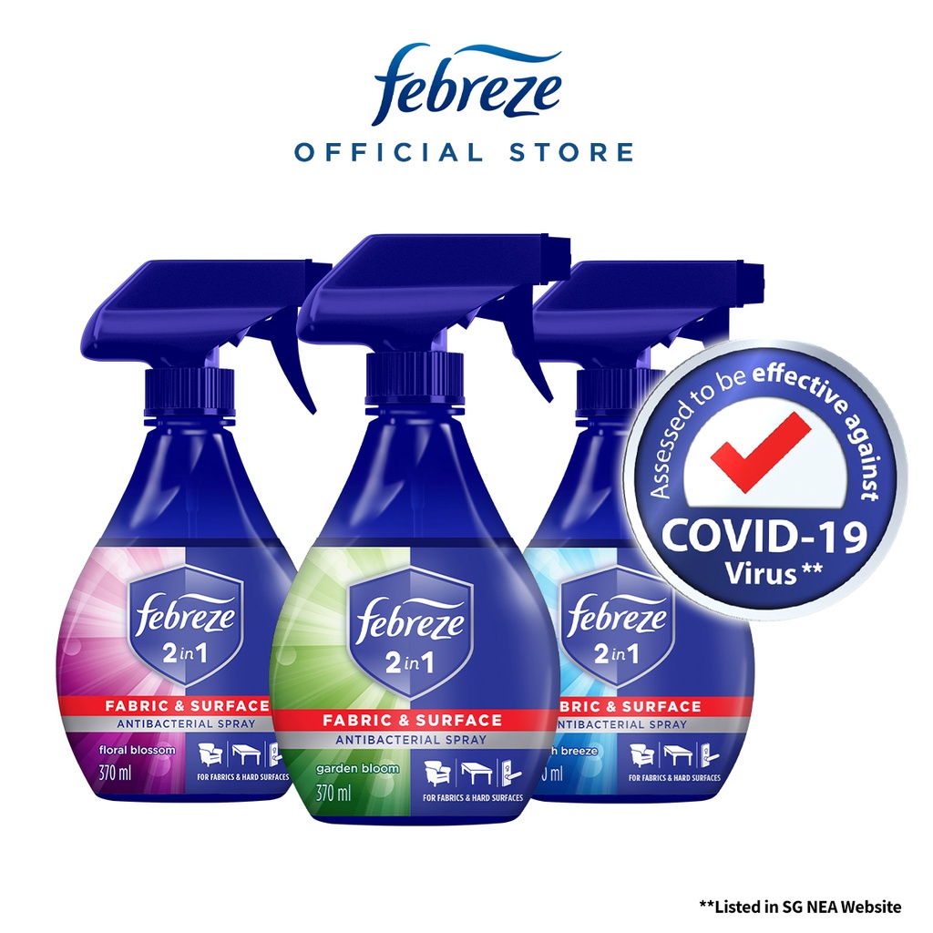 Febreze 2in1 Antibacterial Disinfectant Spray 370ml Assorted Shopee