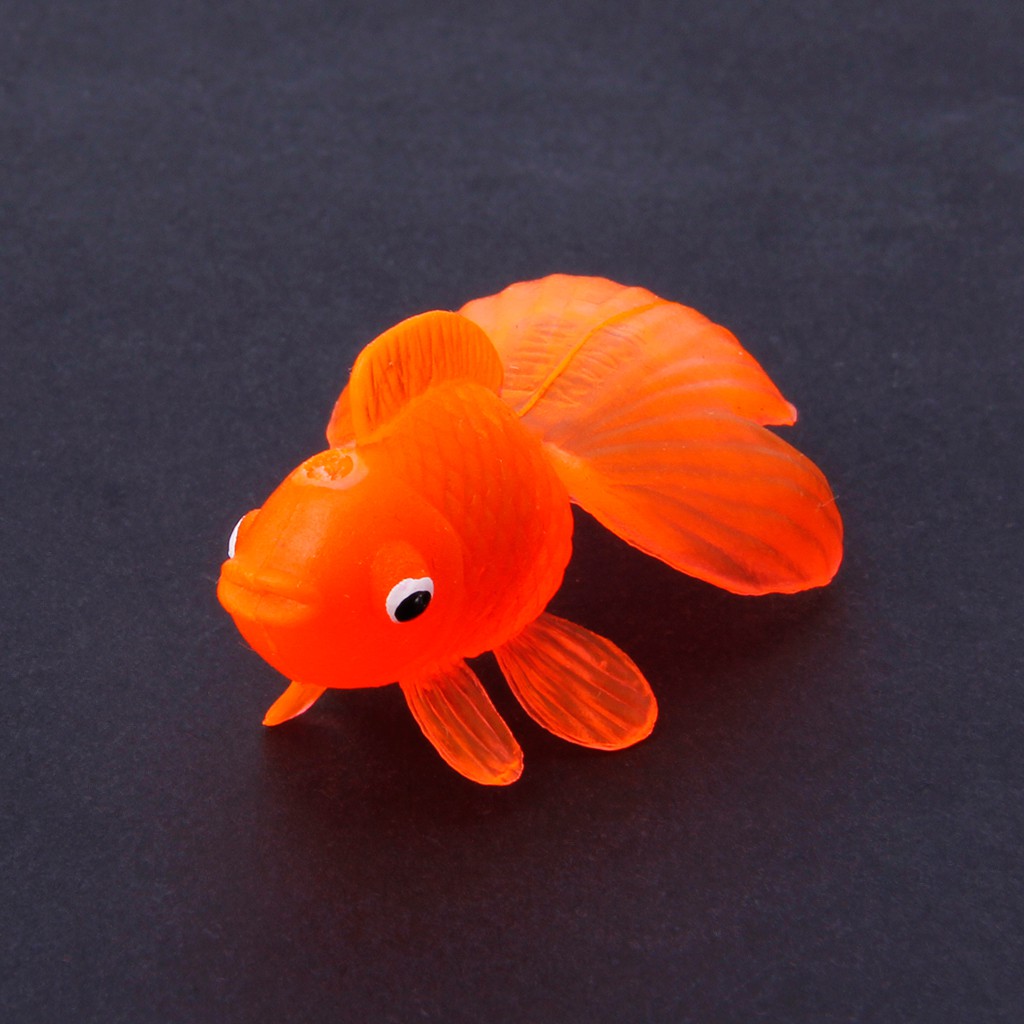 * 20pcs Rubber Simulation Small Goldfish Gold Fish Kids Toy Decoration