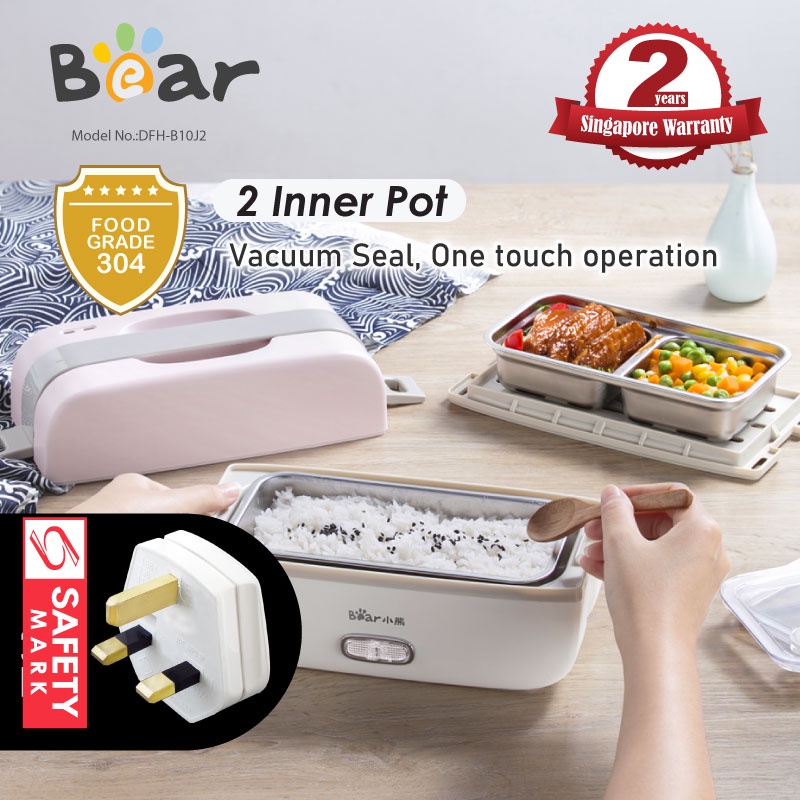 Bear Lunch box Electric Lunch Box 1.0L Electric Multi Pot/ Mini Rice