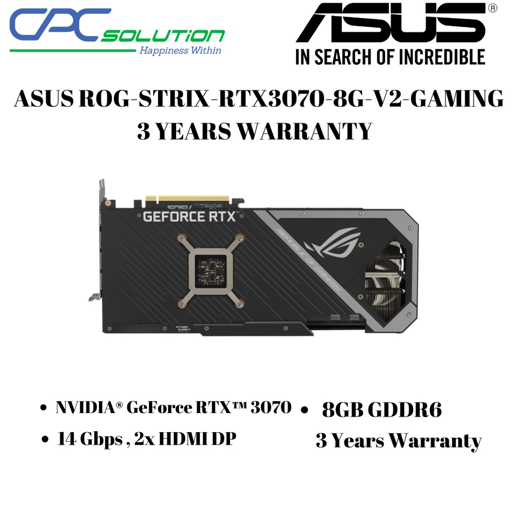 ASUS ROGSTRIXRTX30708GV2GAMING 3 YEARS WARRANTY Shopee Singapore