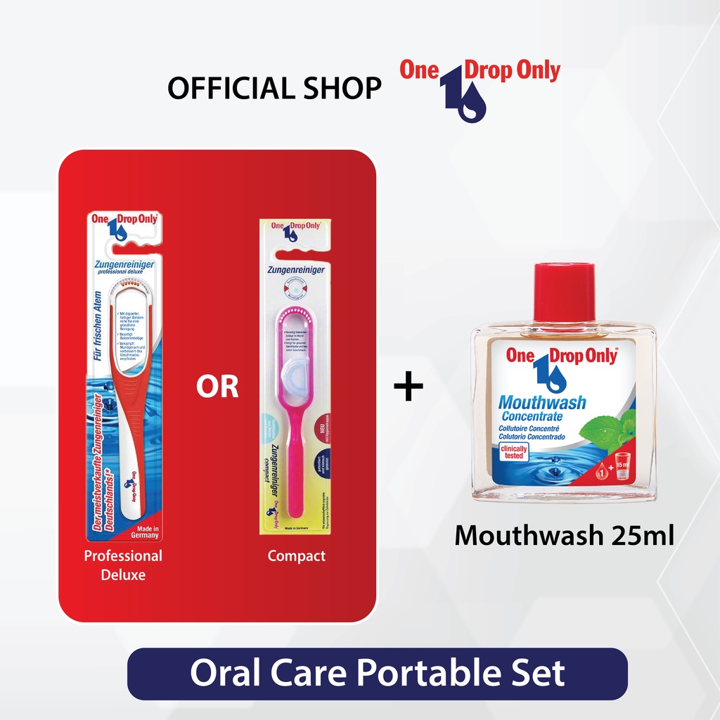 One Drop Only Oral Care Portable Set Tongue Cleaner + Mouthwash 25ml
