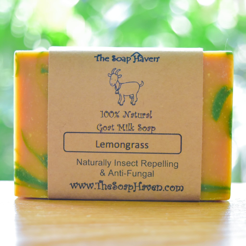 THE SOAP HAVEN Lemongrass Goat Milk Soap (naturally insect repel, great