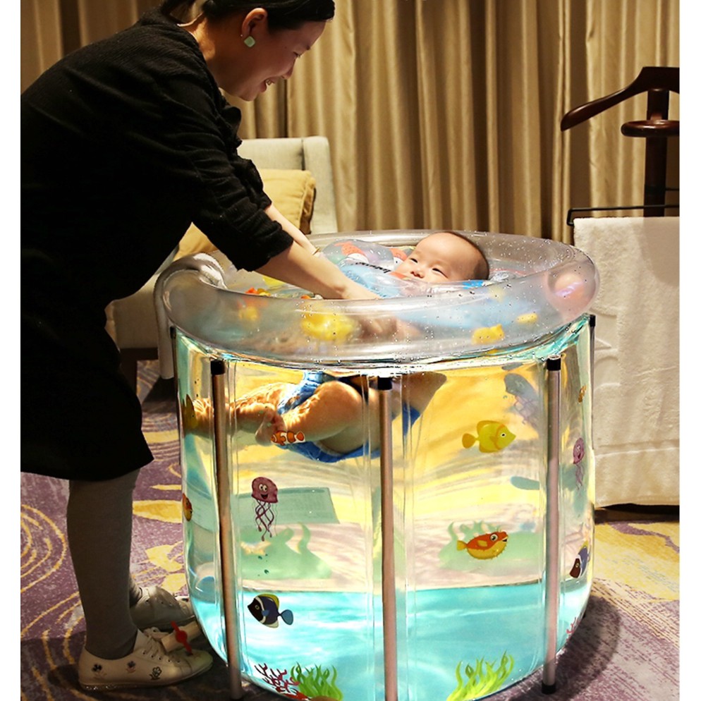 ★New★ Inflatable HOME Baby Swimming Pool Child Spa Bath Tub Infant Neck