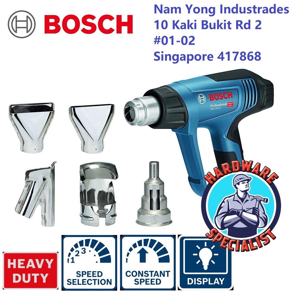 Bosch GHG 2063 KIT Professional Digital Heat Gun (Digital Reading) Shopee Singapore