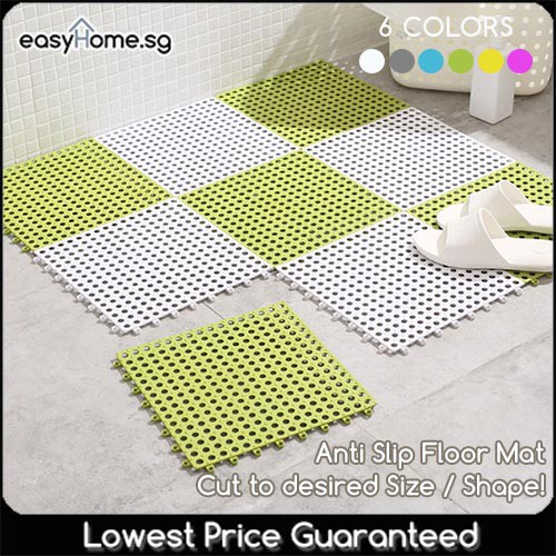 Easyhome.sg Anti Slip Floor Mat / Interlocking PVC Bathroom Toilet Mat