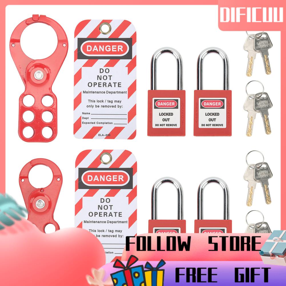 Dificuu Lockout Tagout Kit With Safety Hasp Padlock Loto Tag Keys