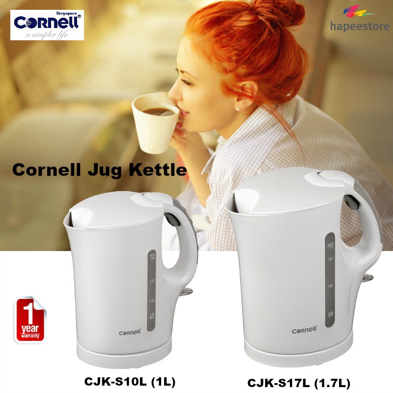Cornell Jug Kettle CJKS10L (1L) / CJKS17L (1.7L) (1 Year Warranty